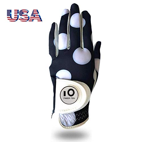 Golf Gloves Women Left Hand Right Leather with Ball Marker Full Finger/Nail Colors
