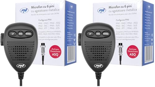 Micrófono de 6 pines PNI metálico para solucionar interferencias en emisoras de radio