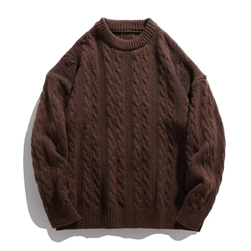 Men’S Wool Blend Plush Lined Thick Pullover Sweater Casual Geometric Pattern Long Sleeve Knit Jumper Tops3