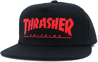 THRASHER CAP スラッシャー キャップ THRASHER x SF SNAPBACK BLACK（US企画） スケートボード スケボー
