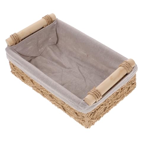 SOESFOUFU Rattan Baskets Wicker Handles Stylish Storage Baskets for Home Decor and Organizing