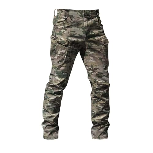 Men's Cargo Pants,Casual Outdoor Camo Pants,Zip 3D Straight Tapered Fit Cargo Pants with Multi Pockets2