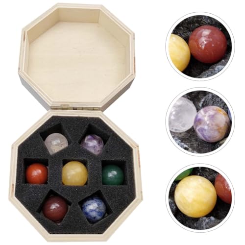 Piedras para decoración de cristal natural coleccionable OSOLADY gemas redondas de mesa 7