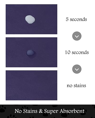 Image of Pet Feeding Mat-Absorbent Dog Mat for Food and Water Bowl-No Stains Quick Dry Water Dispenser Mat-Dog Accessories Pet Supplies-Bowl for Messy Drinkers（Navy,16 inchx24 inch