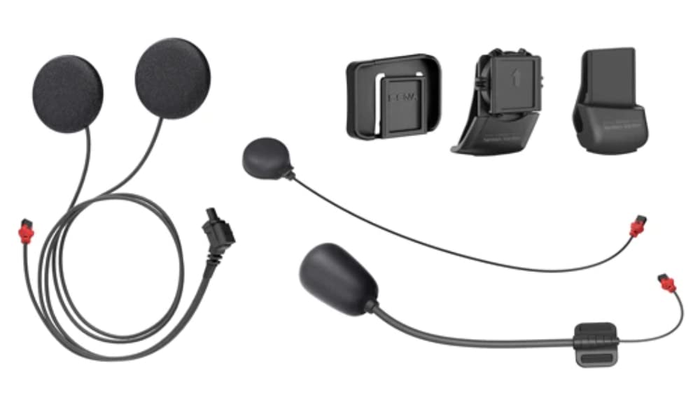 Sena Kit de abrazadera para casco 50C con fijación antivibración y soporte de audio
