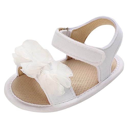 Summer Children Infant Toddler Shoes Girls Sandals Flat Bottom Open Toe Breathable Solid Color Toddler Boys Dress Shoes (White, 3)