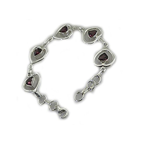 Bracelet en Grenat et Argent 925 idéal pour illuminer vos tenues de soirée