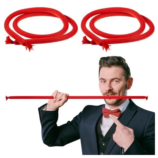 Rotatingpals 2 Pcs Magic Trick Rope Magic Tricks Stiff Rope Flexible Comedy Stage Close up Trick Illusion Gimmick Props for Comedy Stage Beginner