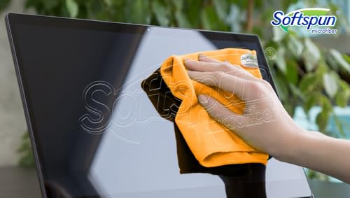 Image of SOFTSPUN Microfiber Cloth (5 pcs - 40 x 60 cms - 340 GSM) Multi-Color, Super Soft Absorbent Cleaning Towels Cleans & Polishes Everything in Your Home.