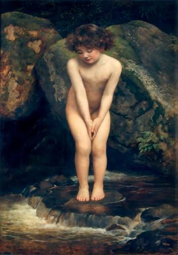 Peinture sur toile bébé d'eau style nordique pour créer un cocon zen dans la chambre