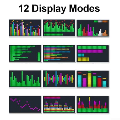 Musikspektrum-Anzeige, Farb-LED-Musikspektrum-Analysator, VU-Meter, RGB-Audio-Pegelanzeige, Verstärker-Platine mit Audiokabel, USB, LED-Musikspektrumanzeige, Zweikanal Schallpegelmesser