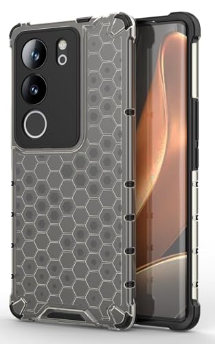 Image of Glasgow Back Case Cover Compatible with [ Vivo V29 5G / V29 Pro 5G ] (Stylish Design) - Black
