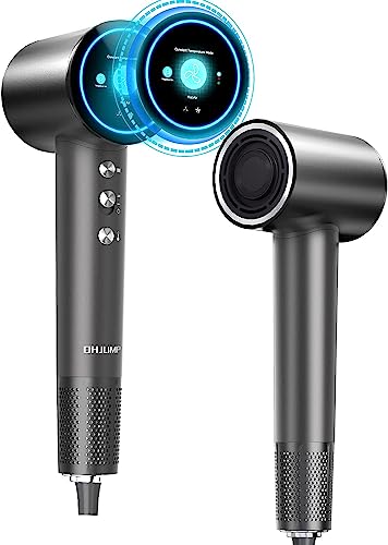 OHJUMP Professional Blow Dryer with Diffuser 3 Heating Travel Hair Dryer with Display Screen 2 Speed