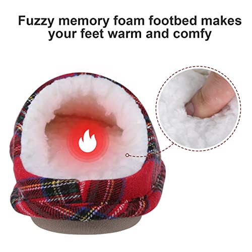 Shevalues Gifts For Mom From Daughter Son, Best Mama House Slippers Memory Foam Indoor Slippers For Women, Best Mama Tartan Plaid L #TOP4