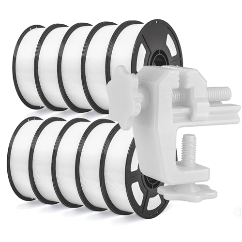 Image of 3D Printer Petg Filament White 10kg 30-300mm /s for Bambu Lab AMS,AMSLite | High toughness is suitable for functional parts;prevents nozzle clogging and air bubbles1.75mm is suitable for Bambu printers