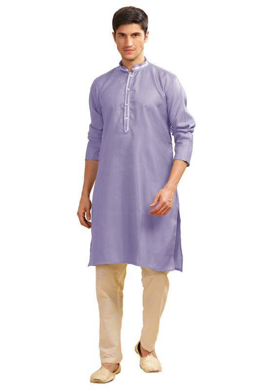 Image of BE ACTIVE Cotton Jacquard Blend Kurta for Men | Traditional and Elegant Design | Full Sleeve Kurta