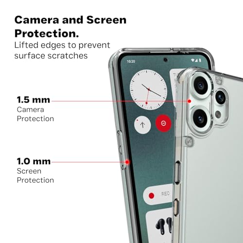 Image of RIGGEAR Shockproof Clear Hybrid Armor Back Cover Case for CMF by Nothing Phone 2 Pro /CMF Phone 2 Pro 5G (Transparent PC and TPU Bumper)