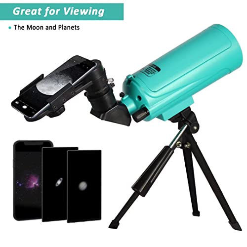 Maksutov-Cassegrain-Teleskop für Erwachsene und Kinder, Astronomie-Anfänger, Sarblue Mak60 Katadioptrisches Verbundteleskop 750 x 60 mm, kompaktes tragbares Reiseteleskop mit Tischstativ Handy-Adapter – Bild 3