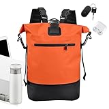 Bolsa De Deporte Impermeable Genérica,25L Bolsa Impermeable Resistente Con De Cierre De Bobinado - Mochila De Senderismo | Para Hombres Camping Montañismo Senderismo Playa Gimnasio Deportes