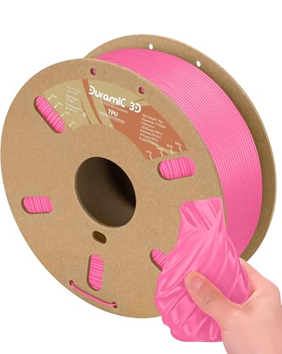 Image of TPU Filament 1.75mm Pink, DURAMIC 3D TPU Flexible Filament 95A, Soft TPU 3D Printing Filament, 1kg Spool, Dimensional Accuracy + /- 0.05mm, Pink 1 Pack