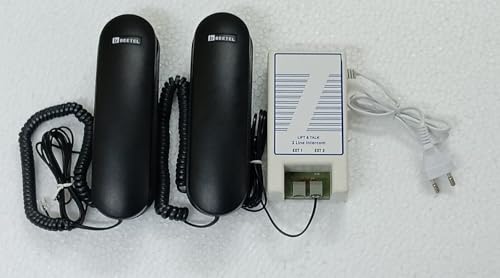 Mascom-Hot-Line-11-Intercom-with-2-Beetel-B-25-Handy-Phone-Black-White