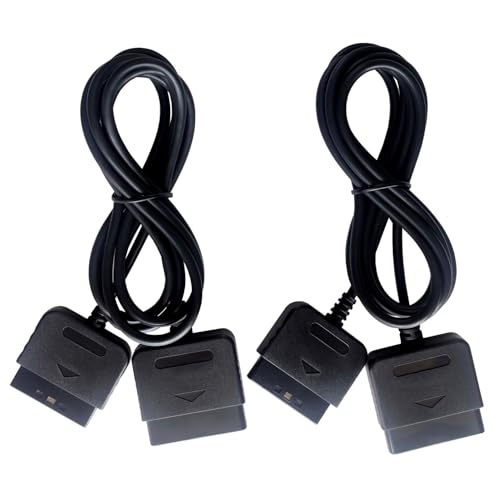 DHSKZRMJ 2 cables de extensión para controlador PS2 de 1,8 m, compatible con extensión de controlador/reemplazo para consola de juegos Sony PlayStation 2 PS2
