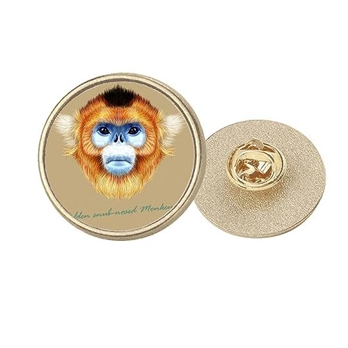 Broche singe en métal doré taille M pour raviver un vêtement terne ou une veste unie