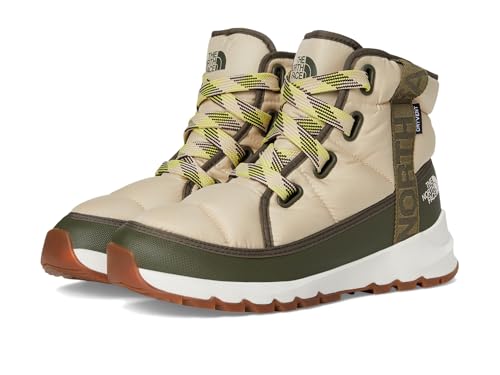 The North Face Women's Thermoball Lace Up Luxe Waterproof Boot, Gravel/Forest Olive, 8