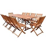 Die Lieferung umfasst 1 Tisch, 2 Stühle mit Armlehnen und 8 Stühle ohne Armlehnen. Die Essgruppe ist einfach zu montieren.