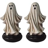 2 Pack Halloween Incense Burner, Ghost Incense Holder, Resin Halloween Cute Ghost Scents Burner, Spooky Home Decor Halloween Decoration, Ghost Halloween Decorative Figurine