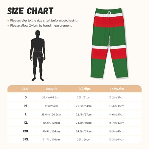Pantalon de pyjama doux et extensible à motif drapeau tchétchène