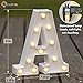 HXWEIYE Light Up Letters A, LED Marquee Letters Lights Sign 26 Alphabet and 10 Number Big Light Letter for Party Birthday Bar Battery Powered Christmas Decor Letter Lights (Warm White)