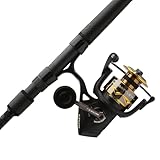 PENN 8' Battle IV LE Spinning Reel and Fishing Rod Combo Kit, 5000 Reel, CNC Gear Technology, Full Metal Body and Sideplate, HT-100 Drag System