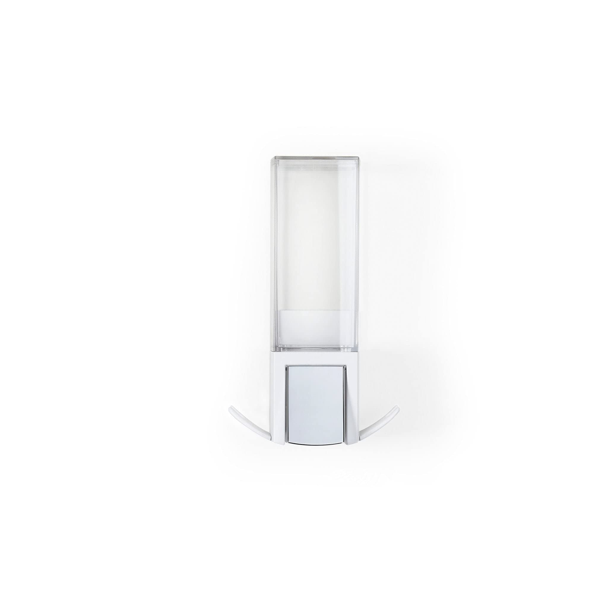 77154 Clever Soap and Sanitizer Dispenser, White/Chrome