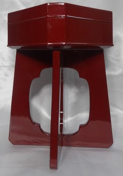 寺院仏具献菓子器 大 朱 蓋無し 寺院仏具献菓子器 大 朱