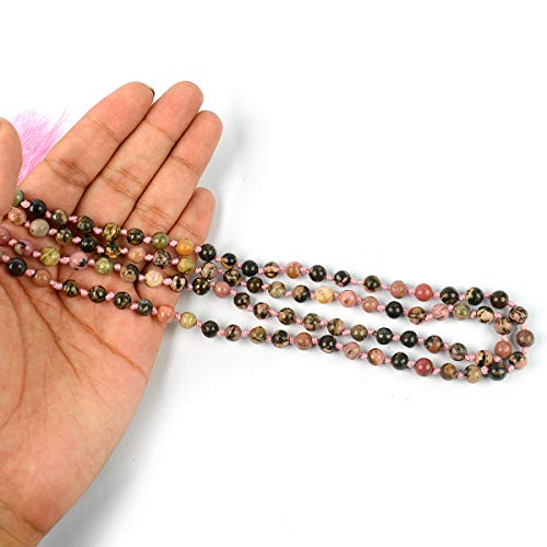 Image of Reiki Crystal Products Natural Reiki Feng-Shui Mala Necklace 6 mm Crystal Stone 108 Bead Jaap Mala for Men and Women