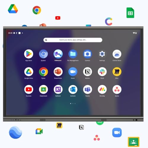 Image of Plus 55 inch Smart Board 4K UHD Touchscreen, Android 14 Interactive Whiteboard, Multi-Touch Digital Display 8GB RAM 256GB Storage, AI-Assistant 48MP Camera Microphone for Office & Business