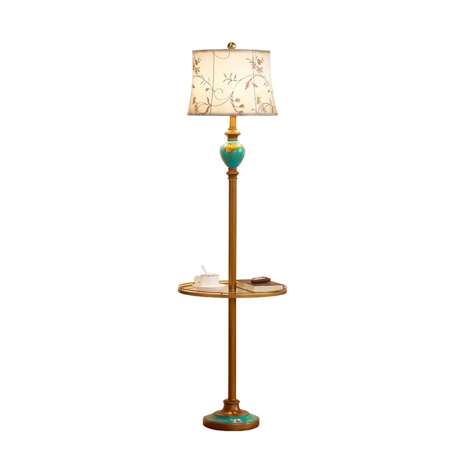 Liseuse de salon vintage TUSUOD avec table basse intégrée pour coin lecture cosy