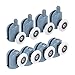 HO2NLE 8pcs Rotelle Box Doccia Universali,Ruote Box Doccia 23mm 4 PCS Superiori e 4 PCS Inferiori Rulli Doppi Doccia Scorrevole
