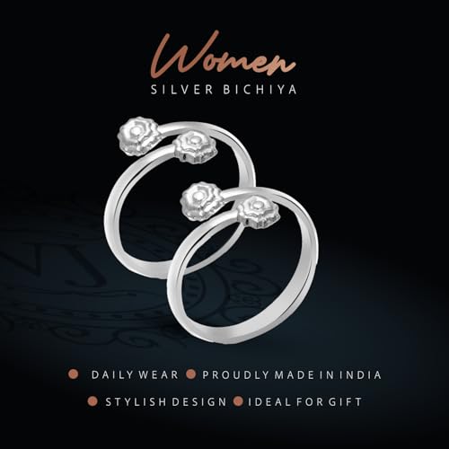 Image of 925 Sterling Silver Peacock Design Toe Ring for Women and Girls | Polish Adjustable Toe Bichiya | Adjustable
