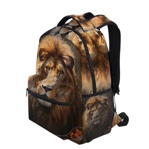 Sac à dos lion étanche avec compartiment PC portable et multiples poches