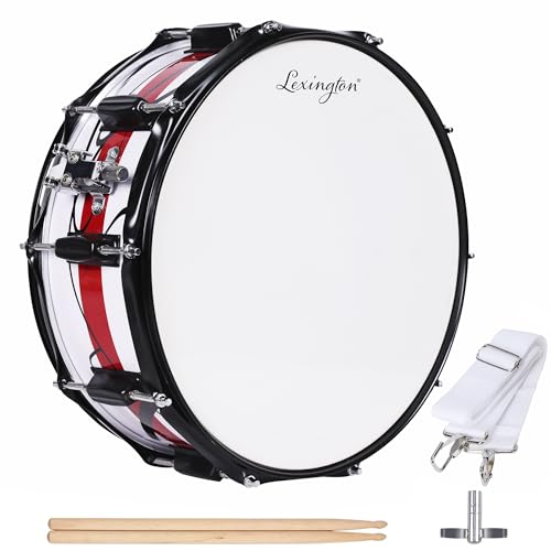 Lexington SD300M-WR スネアドラムセット 学生用木製シェル 14 x 5.5インチ ラグ10個付き ドラムキー ドラムスティック ストラップ 不規則なグラフ付き