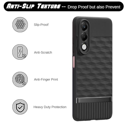 Image of Shockproof Case for Oppo K13x 5G | Full Camera Protection | TPU Flexible Back Cover for Oppo K13x 5G (Matte Black)