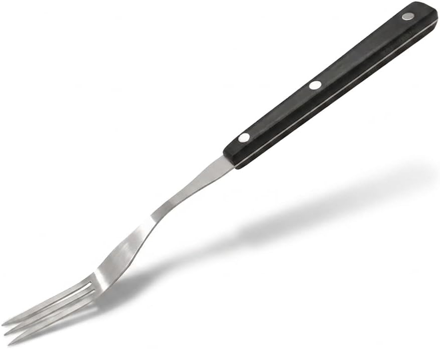 WALLFARM 12 Inch Stainless Steel Grill Fork, 3 Prong Granny Fork