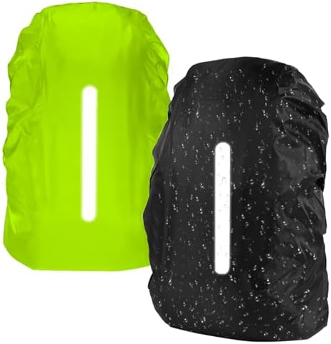 flintronic Funda Impermeable para Mochila, Protector Lluvia Mochila con Banda Reflectante, Cubre Mochila Lluvia para Senderismo, Camping, Viajes, Ciclismo