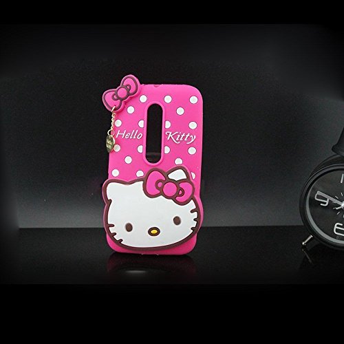 Aarnik Soft Kitty Designer Case Back Cover for Motorola Moto G3 / G Turbo - (Pink)