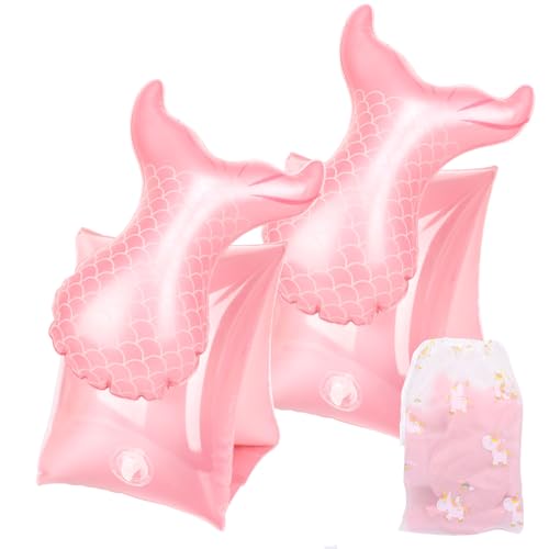 GOZINA Braccioli per bambini, fasce per braccia gonfiabili per bambini, ali d'acqua, accessori di aiuto per piscina, giocattoli galleggianti da spiaggia, per imparare a nuotare (1-5 anni) (sirena)