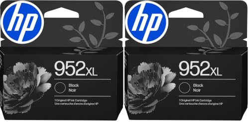 Image of HP 952XL Black High-Yield Ink Cartridge Printers | Works OfficeJet 8702 OfficeJet Pro 7720,7740,8210,8216,8710,8715,8720,8725,8730,8740 | Eligible for Instant Ink-| F6U19AN,(Pack of 2)