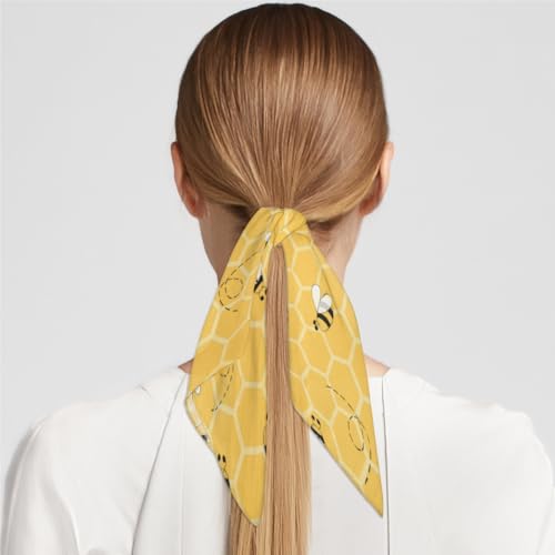 KOBLEN Silk Scarf 23.6x23.6 Inch Square Neck Scarf for Women Breathable Lightweight Neckerchief Silk Head Scarf Hair Wrap4