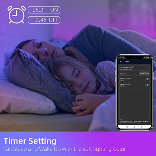 Easeking Wifi Led Strip Lights - Music Sync Rgb Color Changing For Bedroom Wifi App For Controlling Decorative For Party, Christmas, Wedding (Wifi Smart) #TOP2
